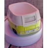 Bulli, Bus, Retro-Car, Mintgrün & Weiß, Home-Deco AWG-170_02, Handmade, Farbe: zweifarbig - Mintgrün - Vintage &  Weiß.
