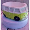 Bulli, Bus, Retro-Car, Mintgrün & Weiß, Home-Deco AWG-170_02, Handmade, Farbe: zweifarbig - Mintgrün - Vintage &  Weiß.