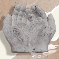 Hände Hand, Weiß, Home-Deco, AWG-105_08, Handmade Farbe: Weiß.